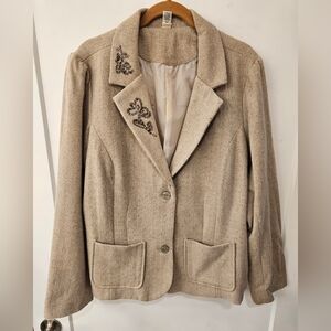 NWOT - Old Navy Wool Blend Tan Blazer - Size XXL